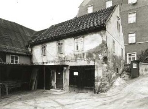Meißen, Dresdner Straße 34. Dreiseithof (1801). Hofansicht des Seitengebäudes