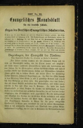 Bugenhagen, der Evangelist des Nordens
