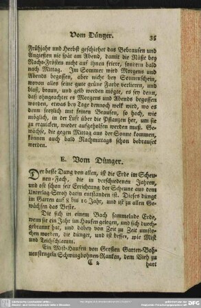 E. Vom Dünger