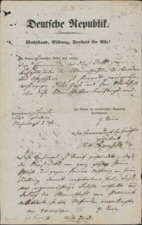 Gustav von Struve, Mannheim