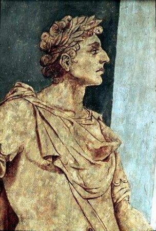 Statuen der zwölf römischen Kaiser von Julius Cäsar bis Domitian (Sockelinschriften zerstört)