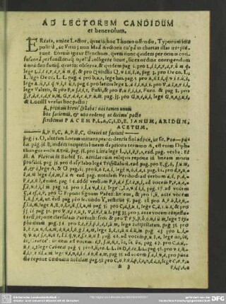 Ad Lectorem Candidum et benevolum
