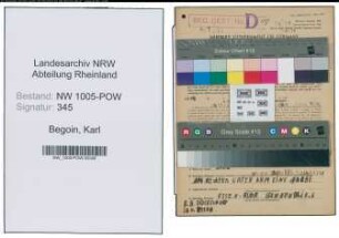 Entnazifizierung Karl Begoin , geb. 04.06.1901 (Betonfacharbeiter)