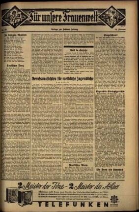 Zweite Ausgabe vom Donnerstag, den 14. Februar 1935.