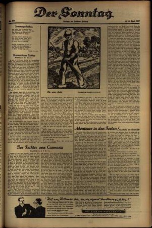 Zweite Ausgabe vom Sonntag, den 13. Juni 1937.