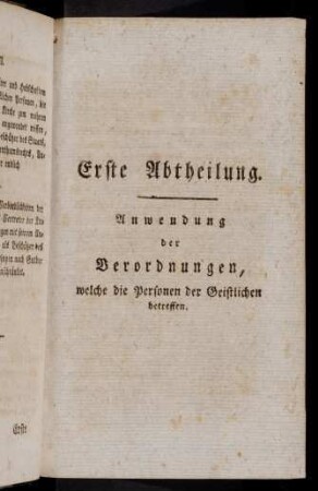 13-30, Erste Abtheilung
