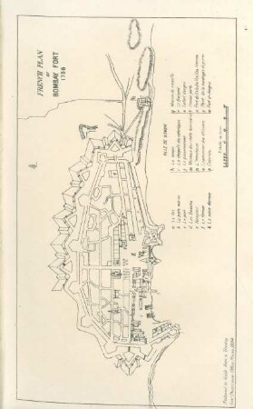 French plan of Bombay Fort 1758