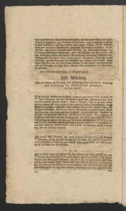 Erste Abtheilung, Von der Erbes-Erklärung, der Wohlthat des Inventarii, Zahlung und Vorladung der Erbschaftlichen Gläubiger, u.s.w. betrift