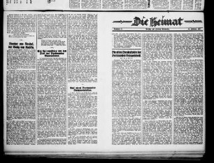Die Heimat. 1926-1929