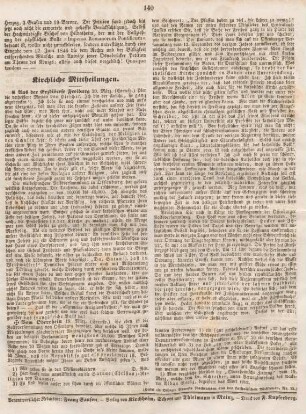 140 Kirchliche Mittheilungen