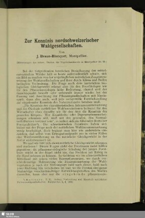 Zur Kenntnis nordschweizerischer Waldgesellschaften
