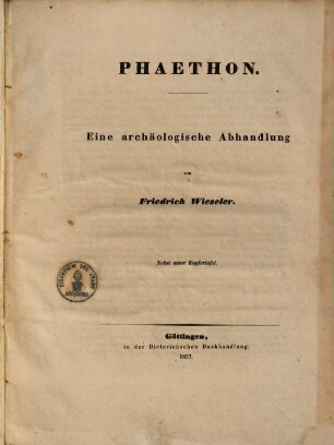 Phaeton : Eine archäologische Abhandlung