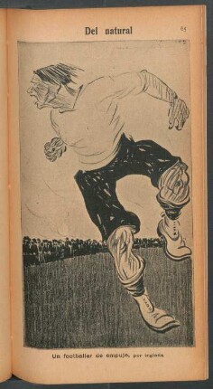 Un footballer de empuje - [Caricatura] : Del natural