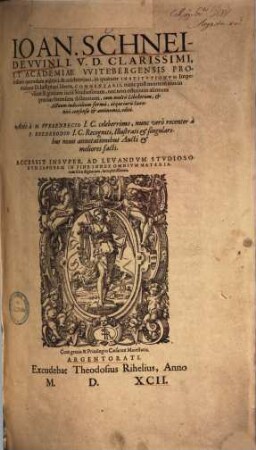 In quatuor institutionum imperialium Iustiniani libros commentarii : ... ante a M. Wesenbecio, nunc vero a P. Brederodio recogniti ...