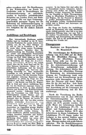 Die Auswirkungen der Reichsnotverordnung vom 14. 6.1932 auf die Richtsätze der öffentlichen Fürsorge [Fürsorgewesen]