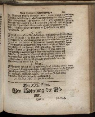 Der XXII. Titul. - Der XXVIII. Titul.