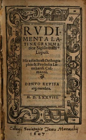 Rudimenta latinae grammaticae