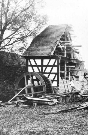 Rietschen-Viereichen-Mocholz. Ehem. Mühle, Umbau, Ausschnitt, Repro