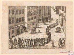 Prozession von 100 Begünstigten der Münzerstiftung