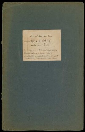 Numerisches zu dem einfachen d [...] für reelle quadratische Körper. Zur Arbeit: zur Theorie der elliptischen Modulfunktionen 1926, Hamburg, 1926