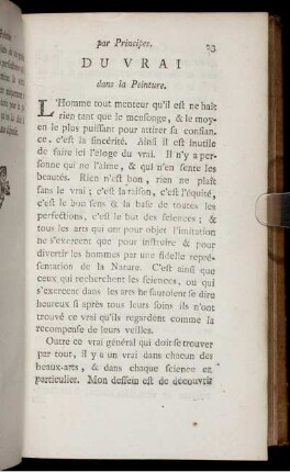 Du Vrai dans la Peinture.
