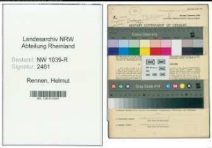 Entnazifizierung Helmut Rennen , geb. 26.05.1913 (Laborarbeiter)