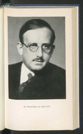 Als Finanzmann im Jahre 1925