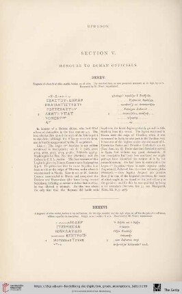 Section V: Honours to roman officials