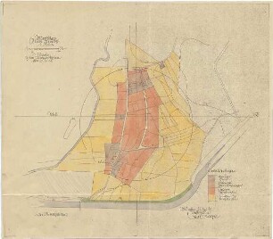 Gsaenger, Gustav; Moosburg - Oberes Gereuth (Bayern); Siedlung - Tektur zum Wirtschaftsplan vom 24.7.48 (Lageplan)