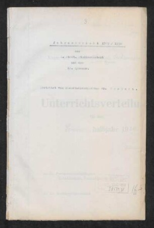 1929/30: Jahresbericht ... der 1. Städtischen Studienanstalt mit 12. Lyzeum - 1929/30