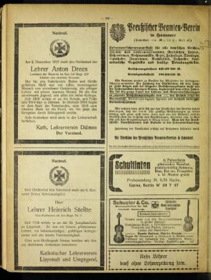 Nachruf : [Lehrer Anton Drees]