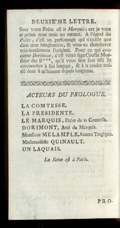 Acteurs Du Prologue.