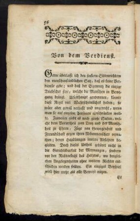 Von dem Verdienst.