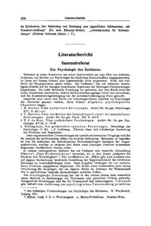 Literaturbericht