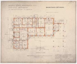 Neubau eines Wohnhauses für Staatsrat Gründgens im Bellevuepark, Berlin: Grundriss Erdgeschoss 1:100