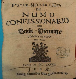 De numo confessionario ... commentatio