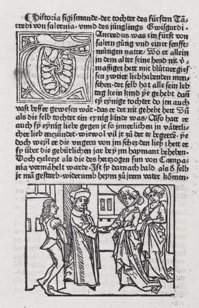 Blatt 171: Textseite mit Initiale und Illustration