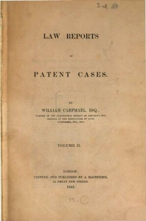Law reports of patent cases, 2