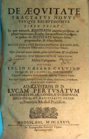 De Aequitate Tractatus novus, 1