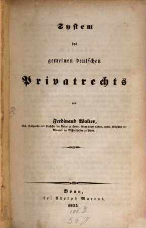 System des gemeinen deutschen Privatrechts