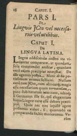 Caput I. De Lingua Latina.