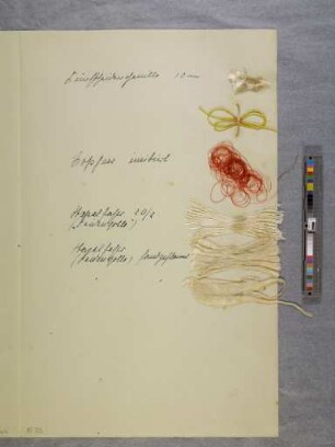 Mischgarne (Materialprobe aus dem Unterricht bei Benita Koch-Otte an der Burg Giebichenstein Halle)