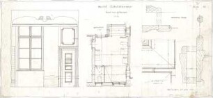 Fischer, Theodor; Nürnberg; Haus Adelsberger - EG (Grundriss, Wandabwicklung, Details)