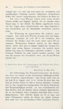 2b. Berichte über die Grabungen im Süden des Kasr