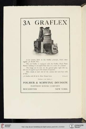 Folmer & Schwing Division, Eastman Kodak Company [3A Graflex Camera]