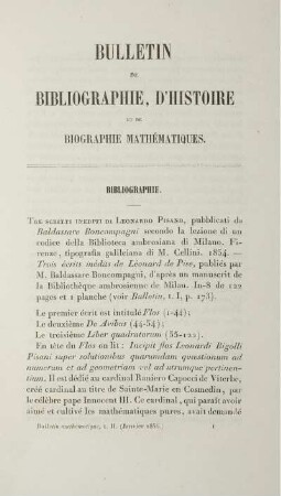 Bulletin de bibliographie, d'histoire et de biographie mathématiques.
