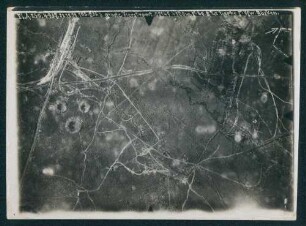 Foto des Geländes östlich von Groote Vierstraat südwestlich von Ypern (Luftbild)