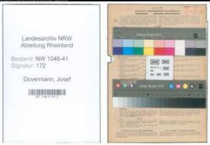 Entnazifizierung Josef Dovermann , geb. 07.06.1914 (Polizist)