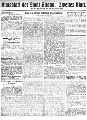 Nummer 51. Zweites Blatt. : Sonnabend, den 19. Dezember 1925