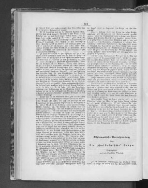 Diplomatische Correspondenz über die "Holsteinische" Frage.